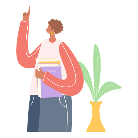 Buchleser mit Buch  Illustration