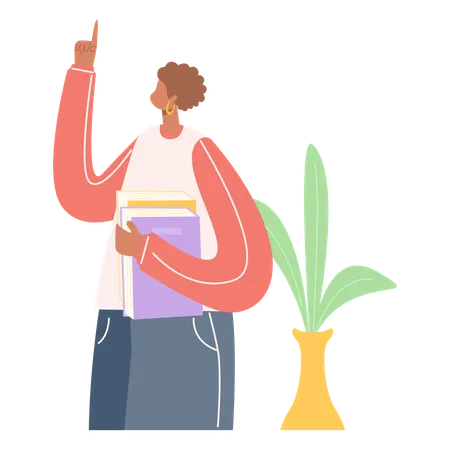 Buchleser mit Buch  Illustration