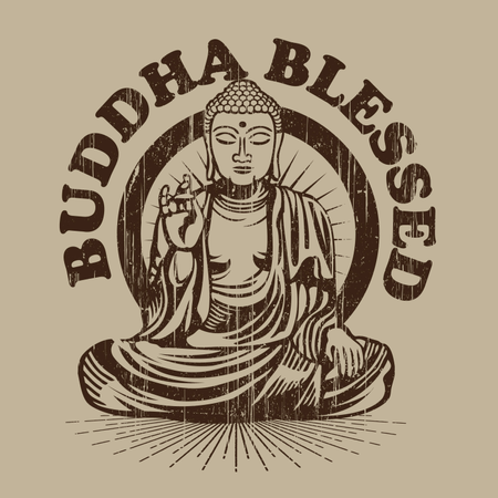 Buddha Blessed  Illustration