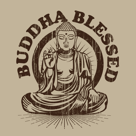 Gesegneter Buddha  Illustration