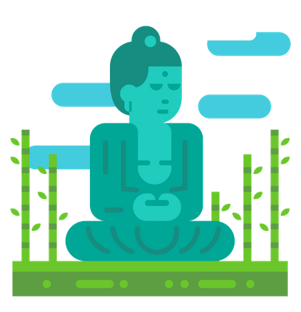 Buddha statue  Illustration