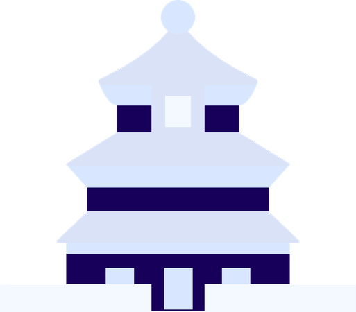 Buddhist monastery  Illustration