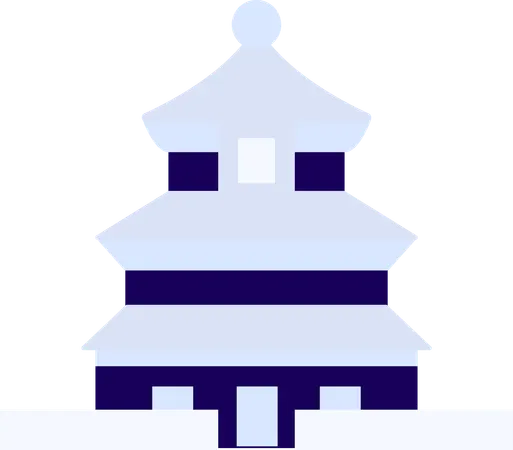 Buddhist monastery  Illustration