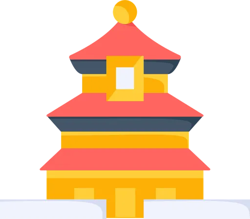 Buddhist monastery  Illustration