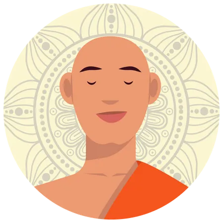 Buddhist-monk  Illustration