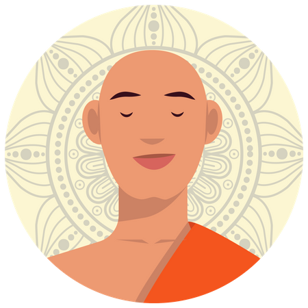 Buddhist-monk  Illustration