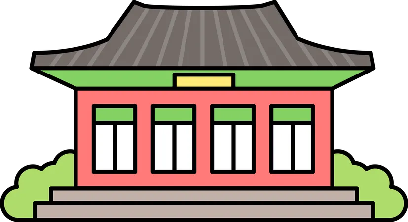 Buddhist template  Illustration