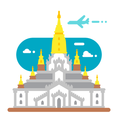 Buddhist temple  イラスト
