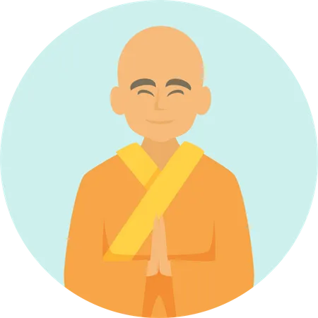 Buddhistischer Mönch  Illustration