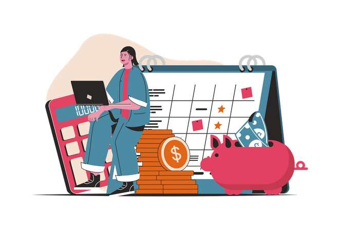 Budget calculating  Illustration