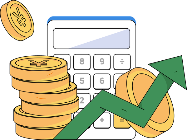 Budget calculation with profit  Illustration