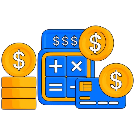 Budget calculator  Illustration