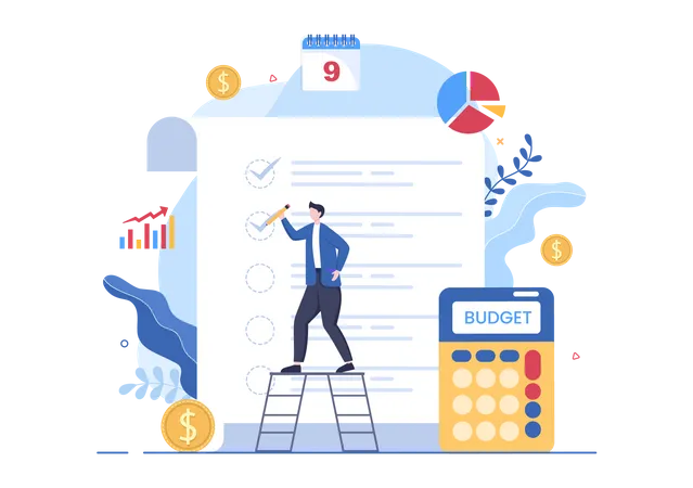 Budget management by CA  Illustration