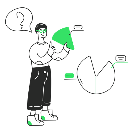 Budget management by man  Illustration