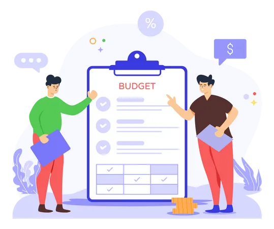 Budget Planning Flat Illustration Is Scalable And Easy To Use Illustration