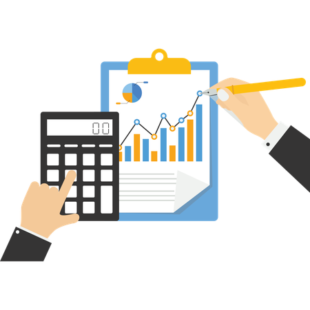 Budget planning and financial analysis  Illustration