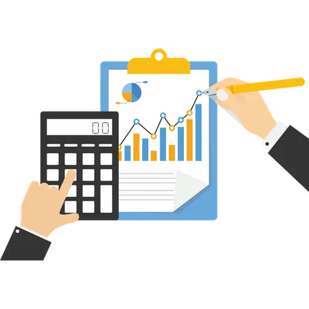 Budget planning and financial analysis  Illustration