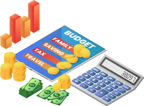 Budget planning application  Illustration