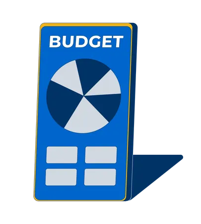 Budgeting app interface on smartphone screen  Illustration