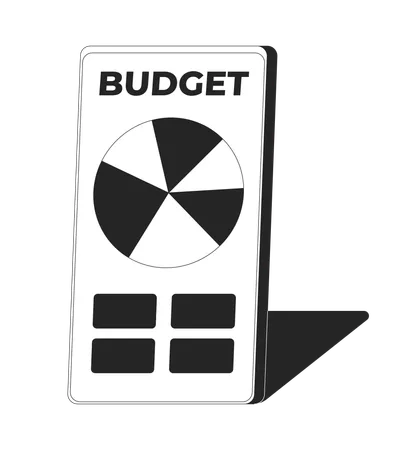Budgeting app interface on smartphone screen  Illustration