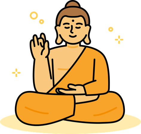 Budhha statue  Illustration