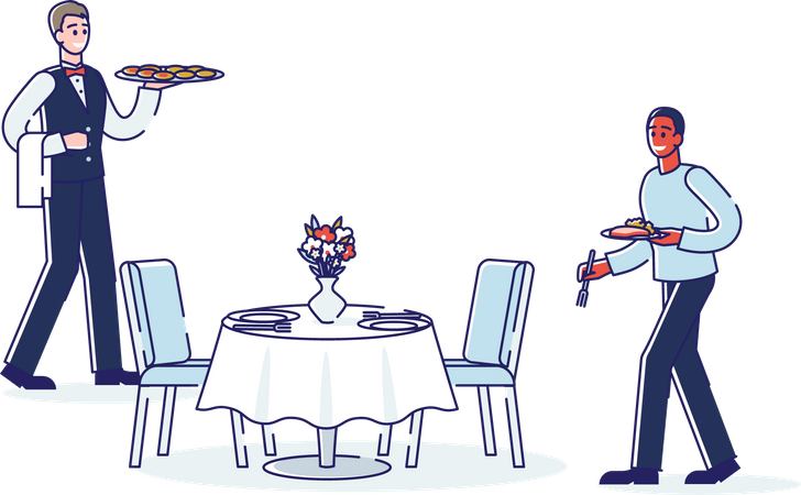 Buffet catering in restaurant or hotel  Illustration