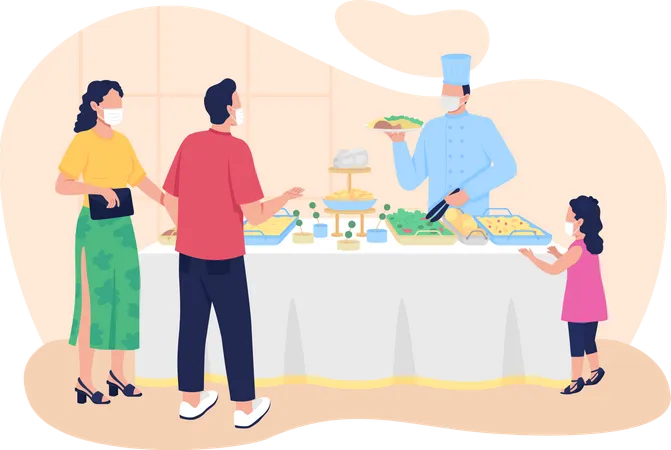 Buffet-Restaurant  Illustration