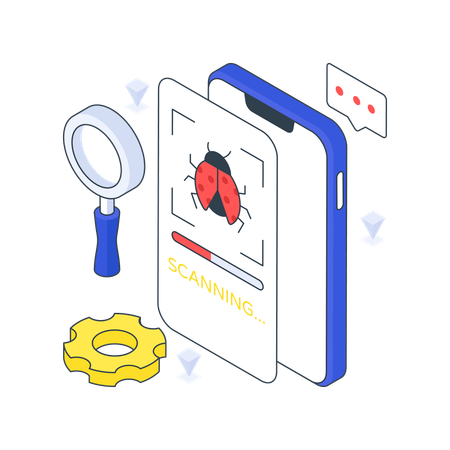 Bug Scanning  Illustration