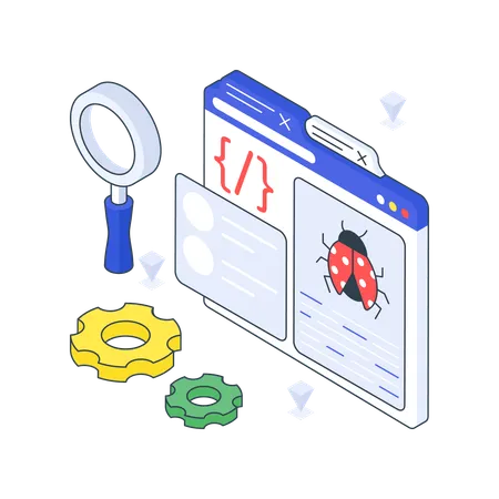 Bug Software Testing  Illustration