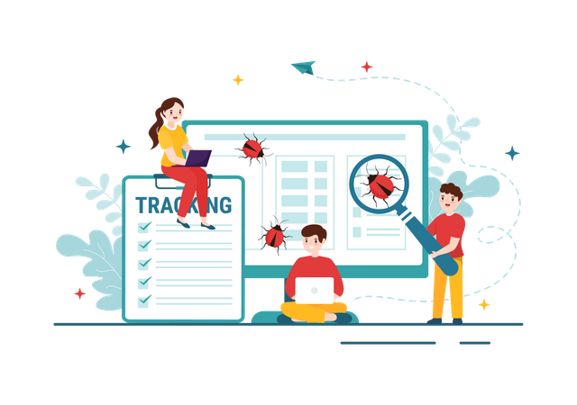 Bug Tracking  Illustration