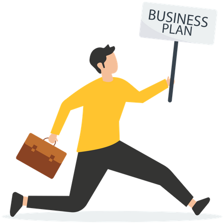 Build a business plan towards goals  Illustration