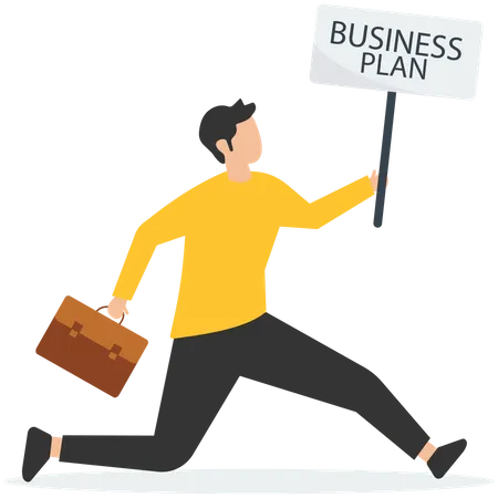 Build a business plan towards goals  Illustration