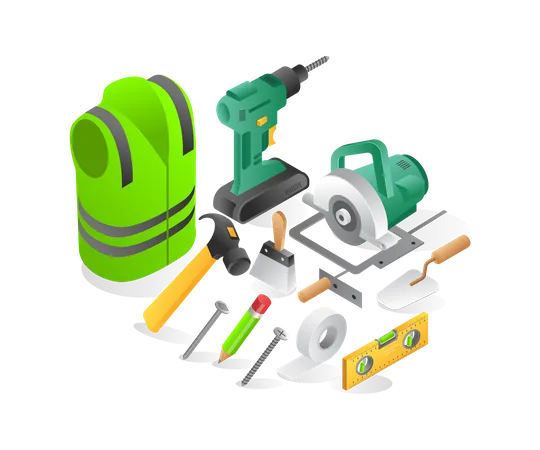 Builder tools  Illustration