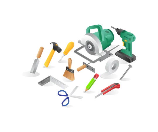 Builder tools  Illustration