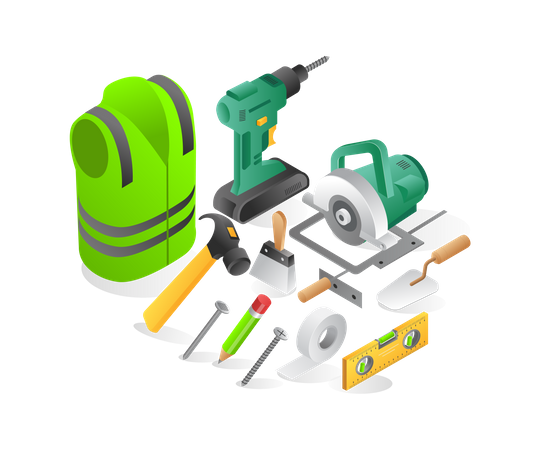 Builder tools  Illustration