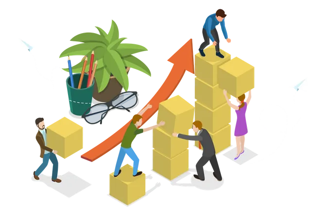 Building Business Together  Illustration