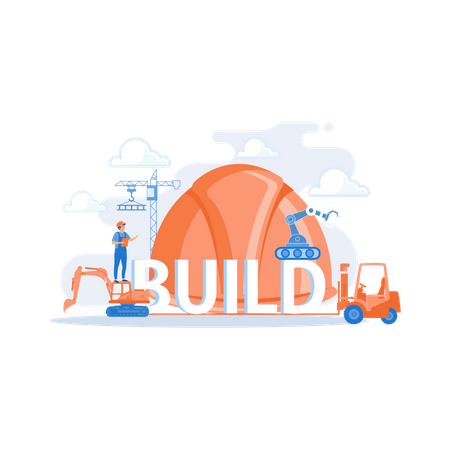 Building business transportation  Illustration