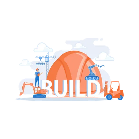 Building business transportation  Illustration