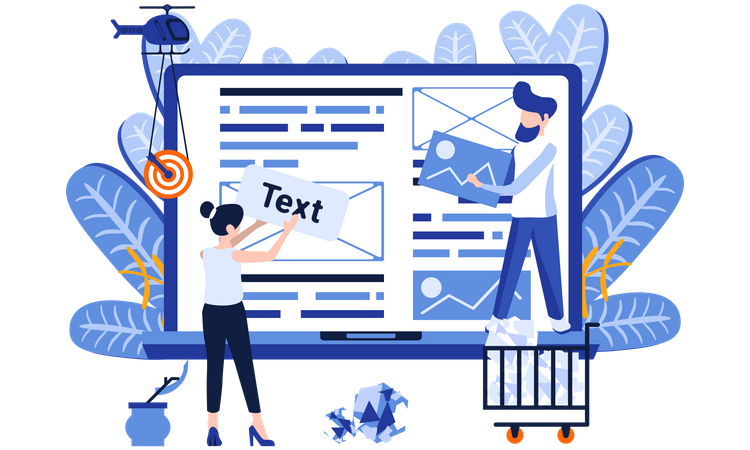 Building business website  Illustration