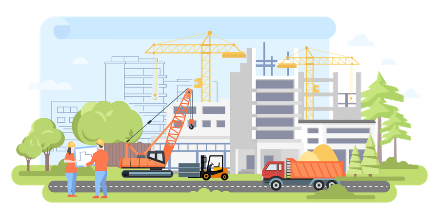 Building Construction  Illustration