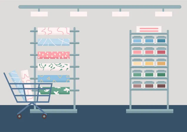 Building construction materials store  Illustration