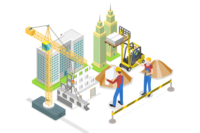 Building Industry  Illustration