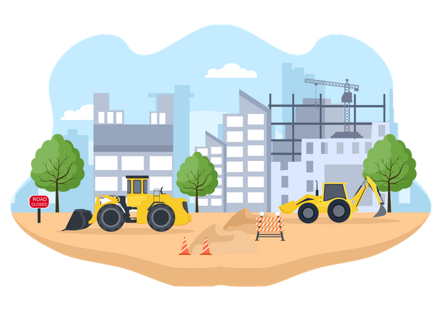 Building Site  Illustration