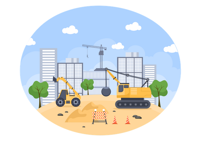 Building Site  Illustration