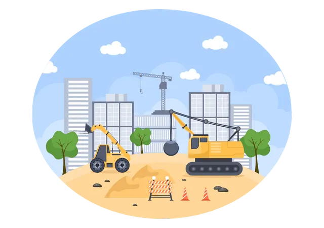 Building Site  Illustration