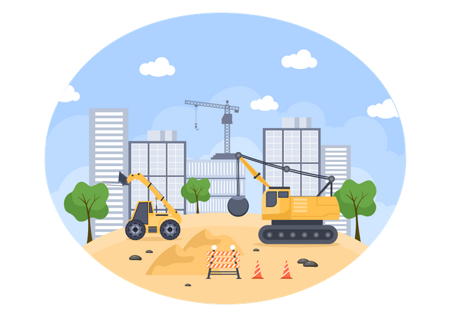 Building Site  Illustration