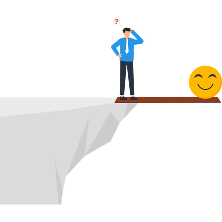 Buinessman working on business emotion  Illustration