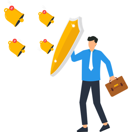 Buinrdmsn grtting business notifivston  Illustration