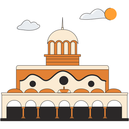 불가리아 - 릴라 수도원  일러스트레이션