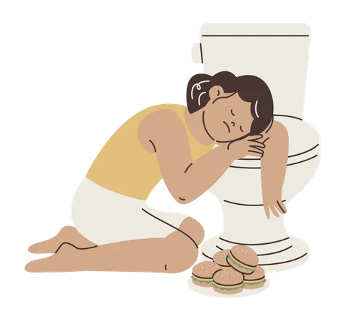 Bulimia Bulimic Sick  Illustration